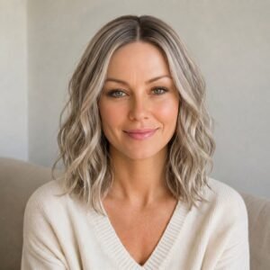 Medical Silicone Cap Human Hair Wig with Hand-Tied Front & Weft Back-LH1001